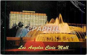 Imagen del vendedor de Carte Postale Moderne Los Angeles Civic Mall Mall of the Civic Center at night looking toward Water Power Bldg in background a la venta por CPAPHIL
