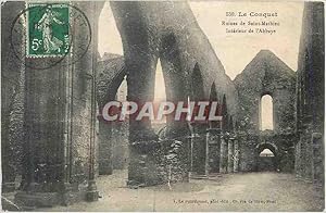 Carte Postale Ancienne Le Conquet Ruines de Saint Mathier Inferieur de l Abbaye