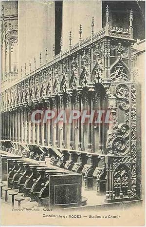 Image du vendeur pour Carte Postale Ancienne Cathdrale de Rodez Stalles du Choeur mis en vente par CPAPHIL