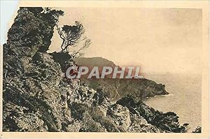 Bild des Verkufers fr Carte Postale Ancienne Les les d'Hyeres (Var) Cote d'Azur La Douce France Porquerolles vue sur la Pointe de l'Oustaou zum Verkauf von CPAPHIL