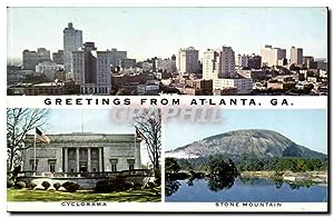 Seller image for Etats unis Georgia Carte Postale Moderne Greetings from Atlanta Cyclorama Stone Mountain for sale by CPAPHIL