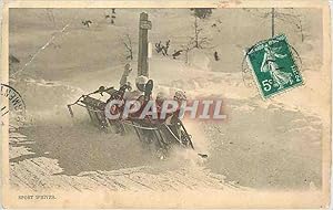 Bild des Verkufers fr Carte Postale Ancienne Sport d'Hiver Luge zum Verkauf von CPAPHIL