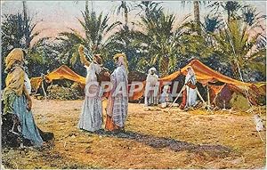 Carte Postale Ancienne Scenes et Types d'Afrique du Nord Le Ravitaillement d'Eau dans l'Oasis