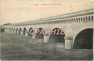Bild des Verkufers fr Carte Postale Ancienne Agen Architecture du Pont Canal zum Verkauf von CPAPHIL