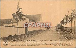 Carte Postale Ancienne Waterloo Ferme de la Haie Sainte Les Prussiens ayant commence a se Montrer...