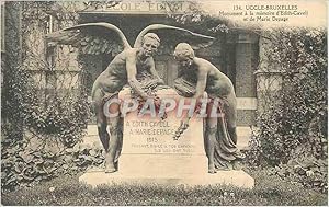 Imagen del vendedor de Carte Postale Ancienne Uccle Bruxelles Monument a la Memoire d'Edith Cavell et de Marie Depage a la venta por CPAPHIL