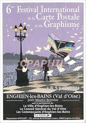 Image du vendeur pour Carte Postale Moderne Enghien les Bains (Val d'Oise) 6eme Festival International de la Carte Postale et du Graphisme mis en vente par CPAPHIL