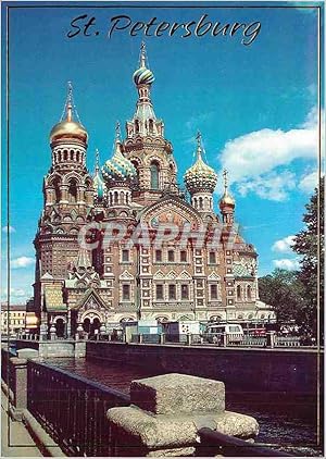 Bild des Verkufers fr Carte Postale Moderne St Petersburg The Saviour on the Blood cathedral zum Verkauf von CPAPHIL