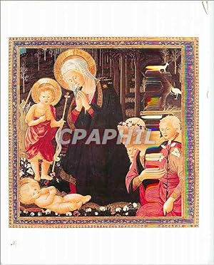 Seller image for Carte Postale Moderne Virgin Adoring Child Anonymous XVe century Florentine Courtesy of Indiana University Art Museum Bloomington USA for sale by CPAPHIL