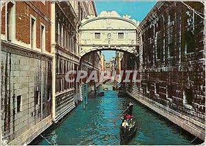 Carte Postale Moderne Venezia Pont des Soupirs Bateau