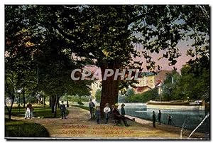 Saarland Saarbrucken Carte Postale Ancienne Promenade de Louis