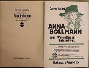 Anna Bollmann oder Wer ein Herz hat, hat es schwer. Die neuen Psychographien des Dieter Hutmacher...