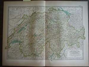 The Century Atlas Map of Switzerland and Liechtenstein(1897)