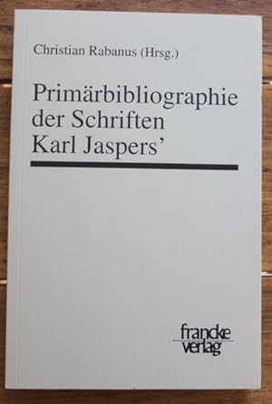 Bild des Verkufers fr Primrbibliographie der Schriften Karl Jaspers zum Verkauf von Antiquariat im OPUS, Silvia Morch-Israel