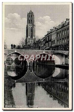 Utrecht Oudegracht met Domtoren - Carte Postale Ancienne