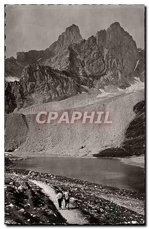 Bild des Verkufers fr Aiguilles des Glieres et Lac Long - Carte Postale Ancienne zum Verkauf von CPAPHIL