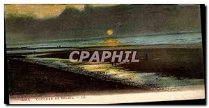 Bild des Verkufers fr Coucher de Soleil - Sunset at the Beach - Carte Postale Ancienne zum Verkauf von CPAPHIL