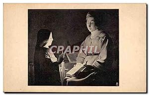 Seller image for Georges de la Tour The Frick Collection New York The Education of the virgin- Carte Postale Ancienne for sale by CPAPHIL