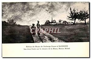 Image du vendeur pour Edition du Musee de l'auberge Ganne a Barbizon Carte Postale Ancienne LEs deux cures sur le chemin de al messe Marius Michel mis en vente par CPAPHIL