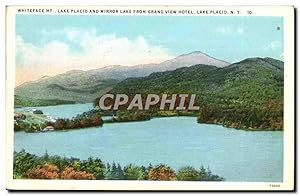 Etats Unis Carte Postale Ancienne Whiteface Mt Lake placid and mirror lake from vie Hôtel Lake Pl...