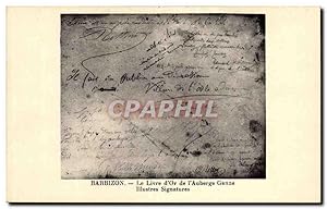 Seller image for Barbizon - Le Livres d'Or de l'Auberge Ganne Illustres Signatures - Carte Postale Ancienne for sale by CPAPHIL