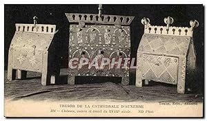 Seller image for Auxerre Carte Postale Ancienne Tresor de la cathdrale Chasses cuivre et email du 18eme for sale by CPAPHIL
