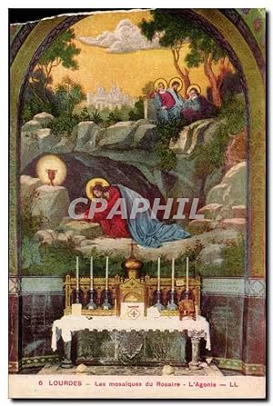 Image du vendeur pour Lourdes Carte Postale Ancienne LEs mosaiques du Rosaire L'agonie mis en vente par CPAPHIL