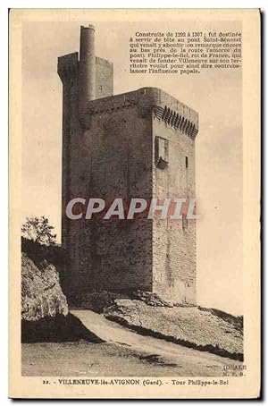 Imagen del vendedor de Villeneuve les Avignon Carte Postale Ancienne Tour Philippe le Bel a la venta por CPAPHIL