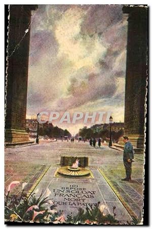 Image du vendeur pour Paris Carte Postale Ancienne Tombe du soldat inconnu mis en vente par CPAPHIL