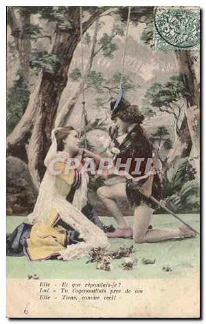 Image du vendeur pour Carte Postale Ancienne Fantaisie Romeo et Juliette Et que repondais je (thtre enfants) mis en vente par CPAPHIL