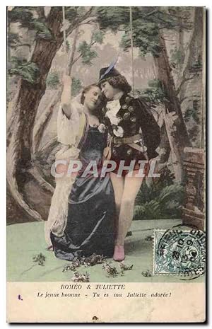 Image du vendeur pour Carte Postale Ancienne Fantaisie Romeo et Juliette Le jeune homme tu es ma Juliette adoree (enfants thtre) mis en vente par CPAPHIL