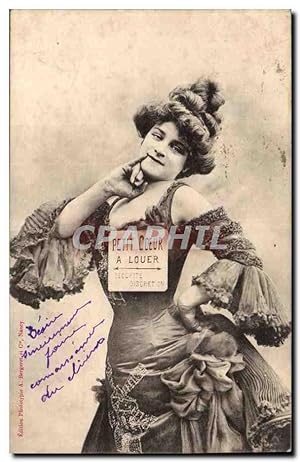 Image du vendeur pour Fantaisie - Femme - Petit Coeur a Louer - Heart to rent - Carte Postale Ancienne mis en vente par CPAPHIL
