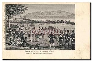Seller image for Suisse Carte Postale Ancienne REvue militaire a lausanne 1845 (centenaire vaudois 1903) (militaria guerre) for sale by CPAPHIL