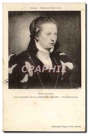 Image du vendeur pour Nantes - Musee des Beaux Arts - Paulo Cali ari - Portrait de Femme - Carte Postale Ancienne mis en vente par CPAPHIL