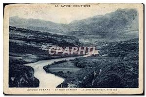 Bild des Verkufers fr Carte Postale Ancienne SAvoie Environs d'Yenne Le defle du Rhone La dent du chat (1472m) zum Verkauf von CPAPHIL
