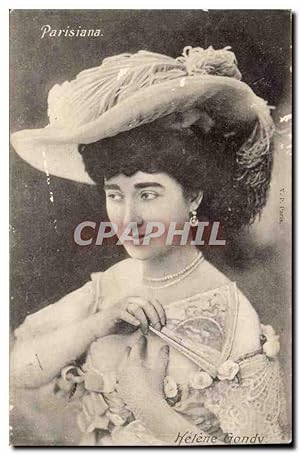 Image du vendeur pour Fantaisie - Femme - Parisiana - Jolie chapeau - style - mode - fashion - Feuillet decolle - - Carte Postale Ancienne mis en vente par CPAPHIL
