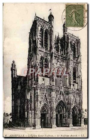 Abbeville Carte Postale Ancienne L'église SAint Vulfran
