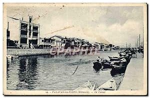 Palavas les flots Carte Postale Ancienne Le canal