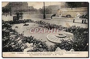 Image du vendeur pour Paris Carte Postale Ancienne Arc de triomphe de l'etole Tombe du soldat inconnu et flamme du souvenir mis en vente par CPAPHIL