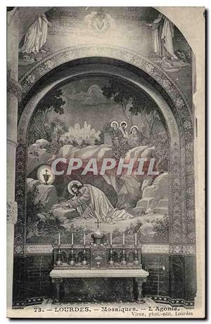 Image du vendeur pour Lourdes Carte Postale Ancienne Mosaiques L'agonie mis en vente par CPAPHIL