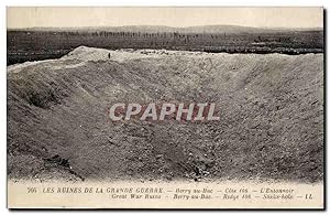 Image du vendeur pour Ruines de la grande guerre Berry au Bac Carte Postale Ancienne L'entonnoir mis en vente par CPAPHIL