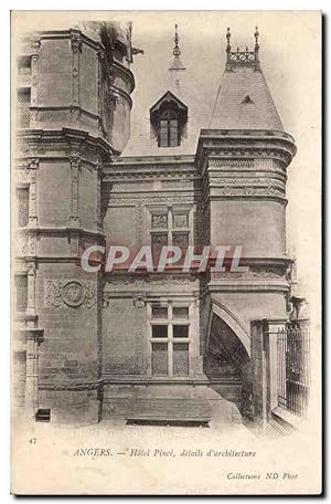 Seller image for Carte Postale Ancienne Angers Htel Pince details d'architecture for sale by CPAPHIL