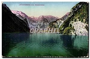 Austria Autriche Osterreich Konigsee St Bartholoma mit Watzmann Carte Postale Ancienne