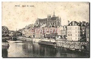 Metz Carte Postale Ancienne Quai Saint Louis