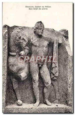 Imagen del vendedor de Dioscure - Bas Relief - Castor ou Pollux en pierre - sculpture - arts - Carte Postale Ancienne a la venta por CPAPHIL