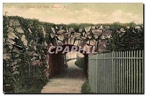 Carte Postale Ancienne Etats unis Tunnel Cliff walk Newport