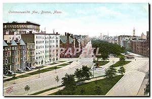 Etats unis Carte Postale Ancienne Commonwealth avenue Boston