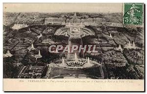 Image du vendeur pour Versailles Carte Postale Ancienne vue gnrale prise a vol d'oiseau sur le chteau le parc et la ville mis en vente par CPAPHIL