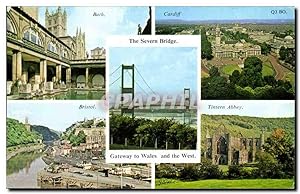 Bild des Verkufers fr Carte Postale Ancienne The severn bridge Gateway to Wales and the West zum Verkauf von CPAPHIL