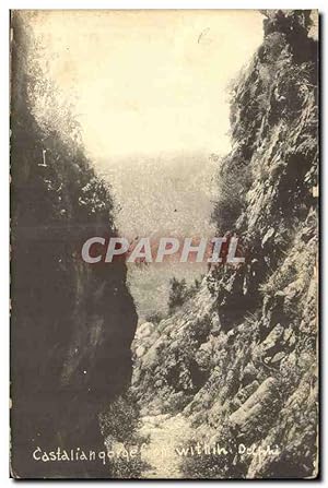 Bild des Verkufers fr Greece Grece Carte Postale Ancienne Castalian gorge from within Delphi zum Verkauf von CPAPHIL